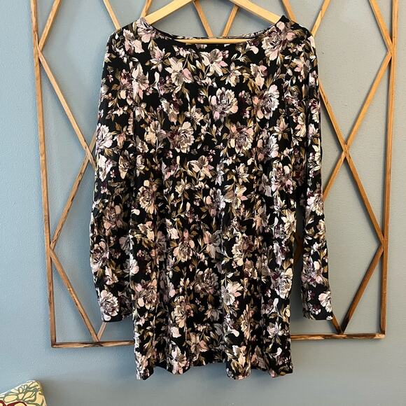 J. Jill Luxe Supima Split Sleeve Tunic - Picture 1 of 3